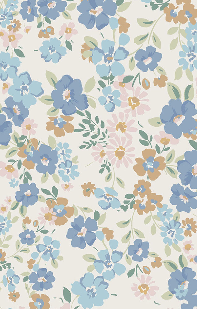 Sweet Rose Calico Petal Collar Dress & Diaper Cover  - Select Size