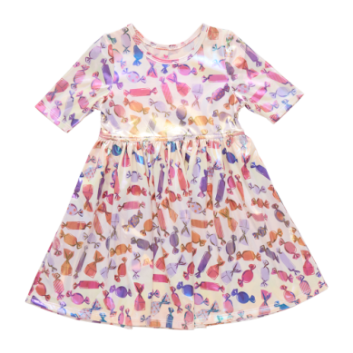 Halloween Candy Lame Steph Dress - Select Size