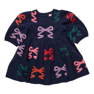 Multi Bow Applique Brooke Dress - Select Size