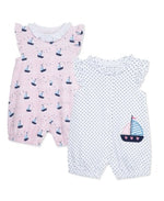 Sailboats Rompers (2-Pack) - Select Size
