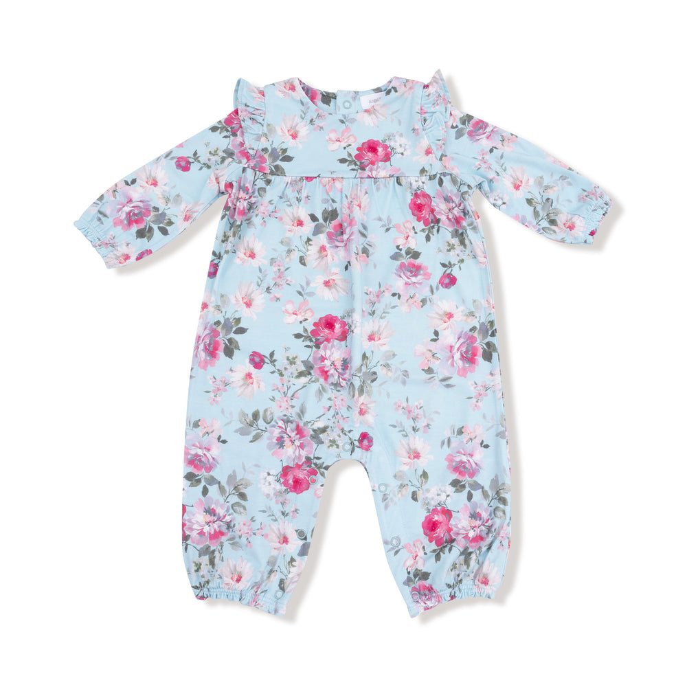 Charlotte Floral Ruffle Sleeve Romper - Select Size