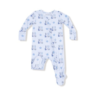 Lil Bro 2 Way Zipper Ruffled Footie - Select Size
