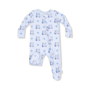 Lil Bro 2 Way Zipper Ruffled Footie - Select Size