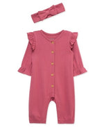 Rose Jumpsuit w/Headband - Select Size