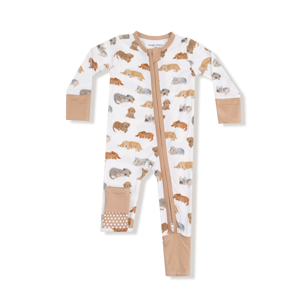 Napping Puppies 2 Way Zipper Romper - Select Size