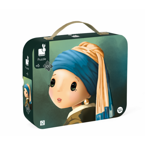 Inspirited by Vermeer Suitcase Puzzle - 100 Pieces