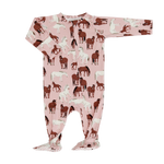 Wild Horses Zipper Footie - Select Size