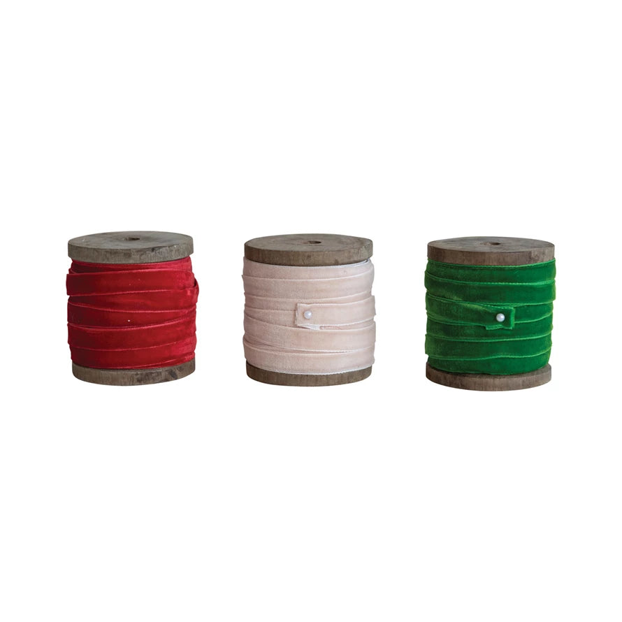 10 Yard Velvet Ribbon - Select Color