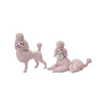 Resin Vintage Reproduction Poodle with Flower, 2 Styles