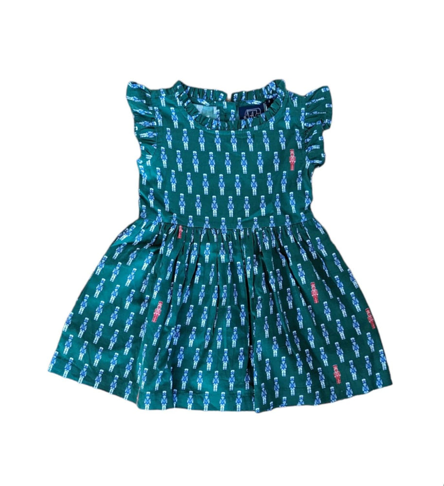 Nutcracker Ruffle Dress in Green - Select Size