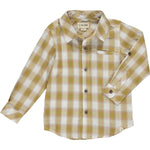 Atwood Mustard/White Plaid Shirt - Select Size - Adult