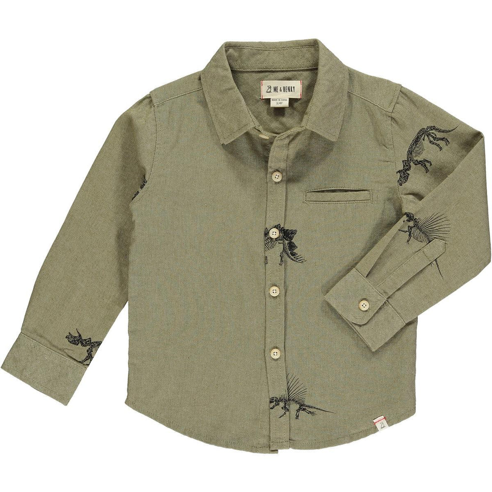 Atwood Dino Printed Woven Shirt - Select Size