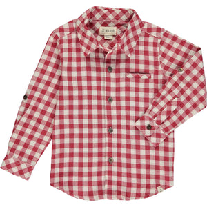 Atwood Red/White Plaid Woven Shirt - Select Size