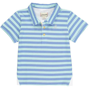 Starboard Royal Blue/Blue Striped Pique’ Boys Polo - Select Size