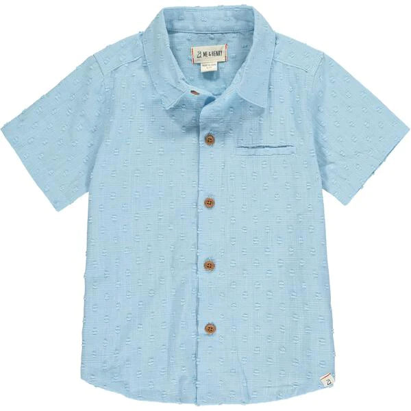 Newport Blue Boys Short Sleeve Shirt - Select Size