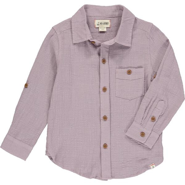 Merchant Lilac Cotton Boys Long Sleeve Shirt - Select Size