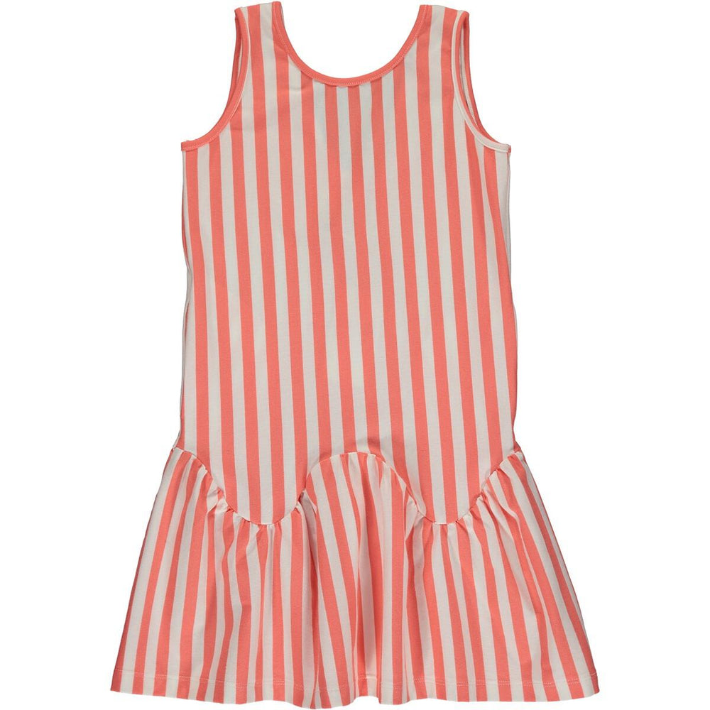 Leila Dress in Coral/White Stripe - Select Size