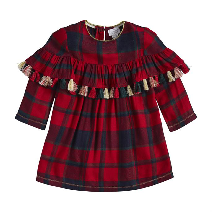 
            
                Load image into Gallery viewer, Tartan Tassel Dress - Select Size
            
        