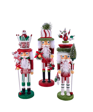 
            
                Load image into Gallery viewer, 17&amp;quot; Hollywood Nutcrackers™ Red, Green and White Hat Nutcracker - Select Style
            
        