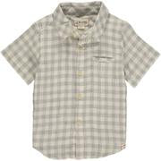 
            
                Load image into Gallery viewer, Newport Grey Plaid Boys Short Sleeve Shirt - Select Size
            
        