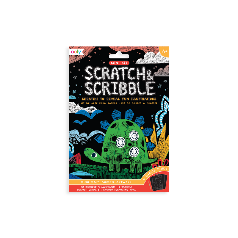 Dinosaur Days Mini Scratch & Scribble Art Kit