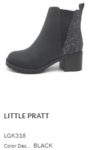 Pratt Girls Black Ankle Boots - Select Size