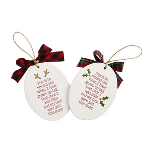 Christmas Footprint Ornaments - Select Mistletoes or Reindeer