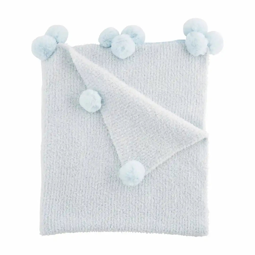 Chenille Blue Baby Blanket