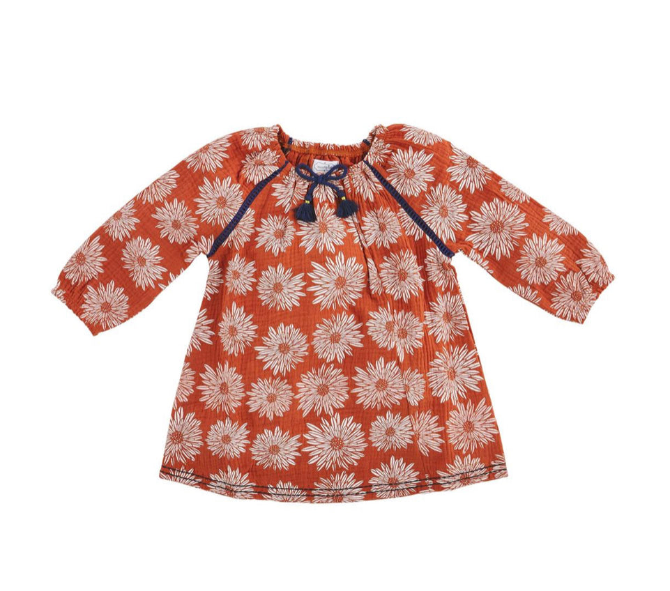 Rust Floral Dress - Select Size