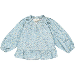 Avery Blue Floral Blouse - Select Size