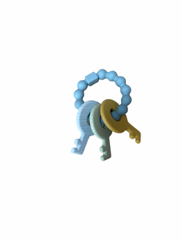 Silicone Key Teether Rattle - Select Color