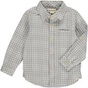 Merchant Grey Plaid Gauze Boys Long Sleeve Shirt - Select Size