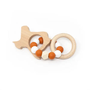 Texas Teething Rattle - Select Color