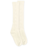 Cable Cable Knee High Ivory Socks - Select Size