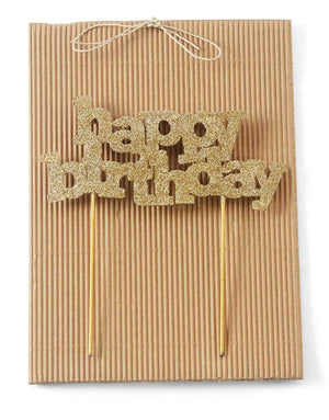 Happy Birthday Candle Holder Cake Topper