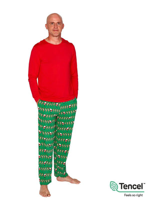 Holly Folly Jolly Modal Magnetic 2pc Men’s Holiday Pajama Set - Select Size