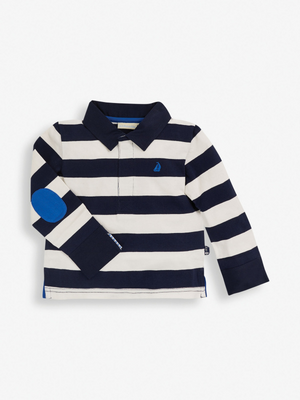 
            
                Load image into Gallery viewer, Classic Stripe Rugby Shirt- Navy &amp;amp; Ecru - Select size
            
        