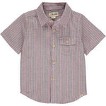 Newport Red & Black Seersucker Boys Short Sleeve Shirt - Select Size