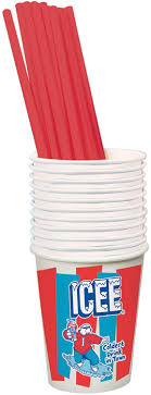 Icee Paper Cups & Straws