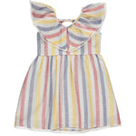 Harper Blue, Yellow & Red Stripe Ruffle Dress - Select Size