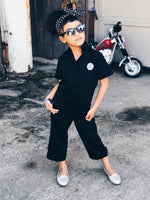 Girl’s Lucky Grease Monkey Coveralls - Black - Select Size
