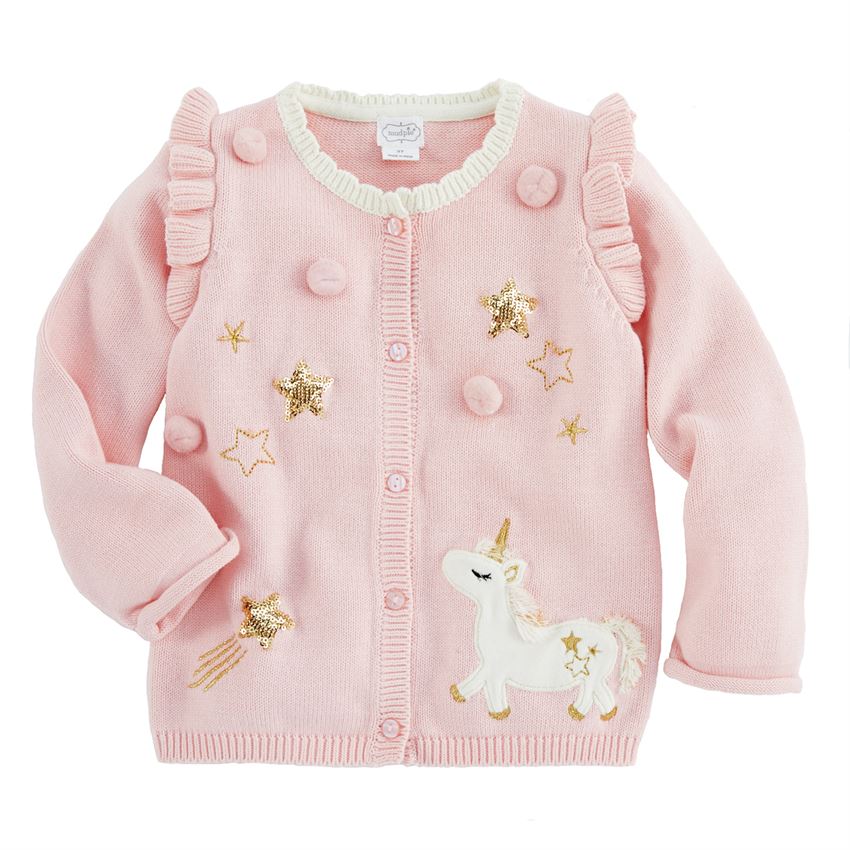 Pink Unicorn Dazzle Cardigan - Select Size