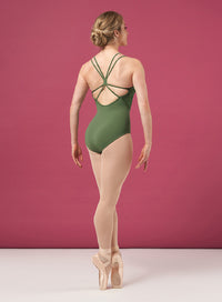 TW0257 - Ladies Willow Lace Print Cami Leotard (Sage) - Select Size