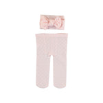 Baby Rose Polka Dot Tights & Headband Set - Select Size