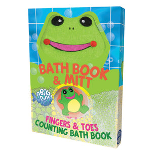 
            
                Load image into Gallery viewer, Five Little Frogs Fingers &amp;amp; Toes Bath Counting Book &amp;amp; Mitt
            
        
