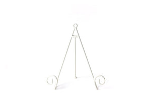 Large White Swirl Plate Stand