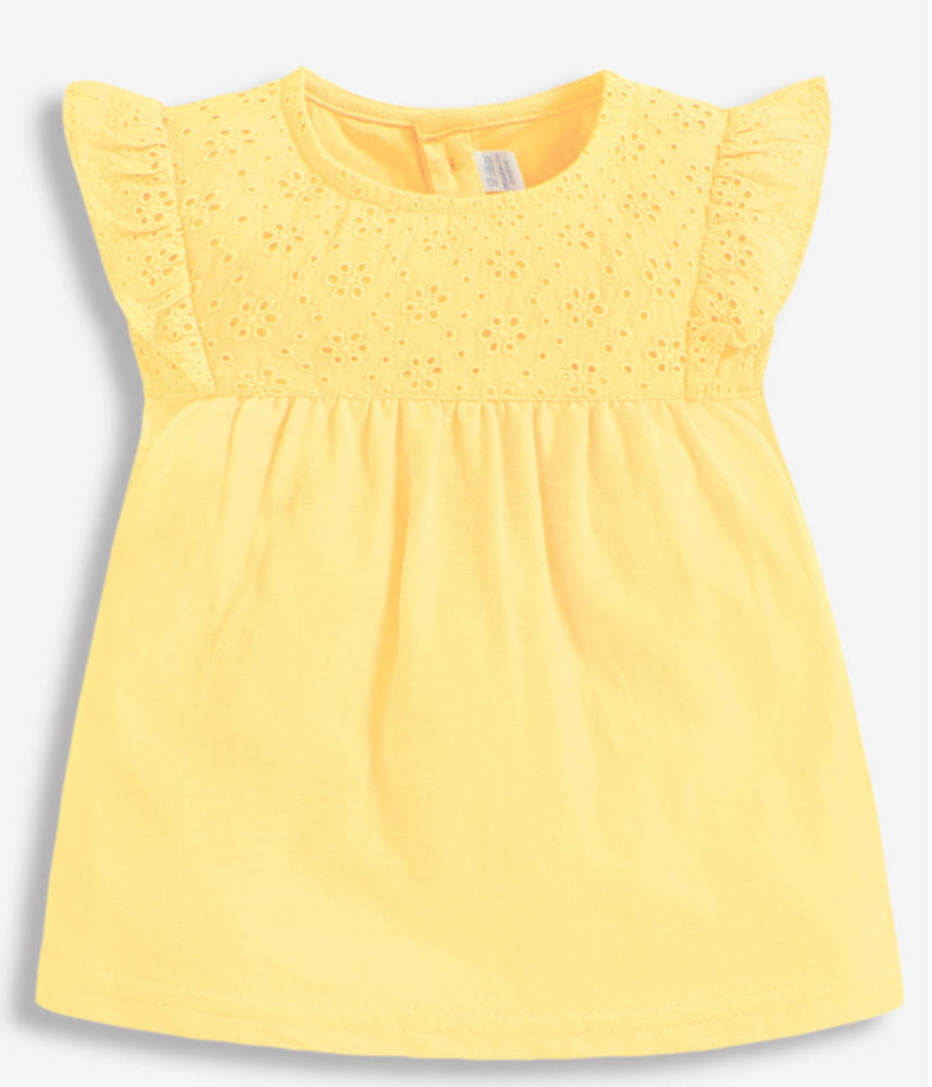 
            
                Load image into Gallery viewer, Pretty Yellow Embroidered Top - Select Size
            
        
