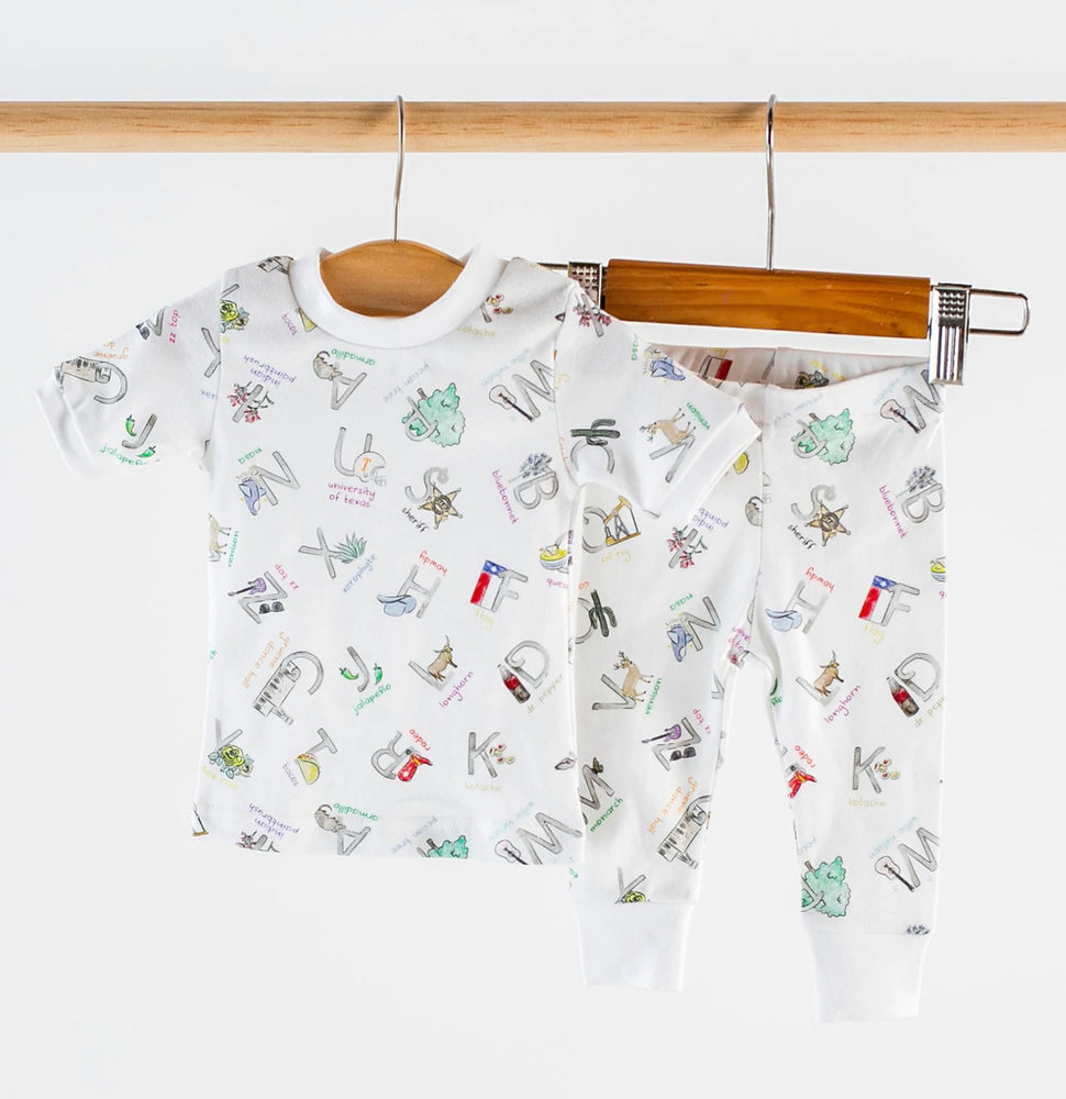 Texas ABC’s Organic Cotton Pajamas - Select Size