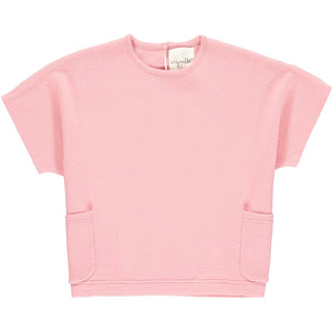 Fiona Girls’ Rose Short Sleeve Sweater - Select Size