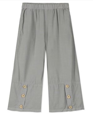 
            
                Load image into Gallery viewer, Sakura Grey Woven Button Leg Girls Ankle Pant - Select Size
            
        